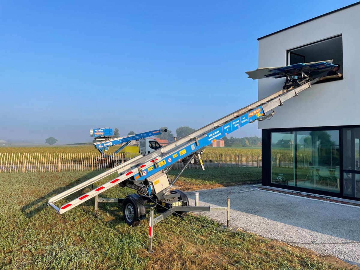 Praktijkopname van de verhuislift op locatie